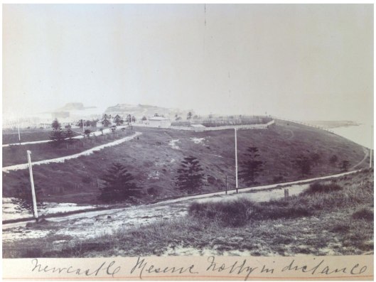 Source- View towards the former Bowling Club at Newcastle’s Upper Reserve. Hyde Family Album State Library of New South Wales PXA 1445.